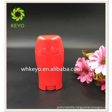 50g Hot sale high quality red colored empty cosmetic packing deodorant stick container